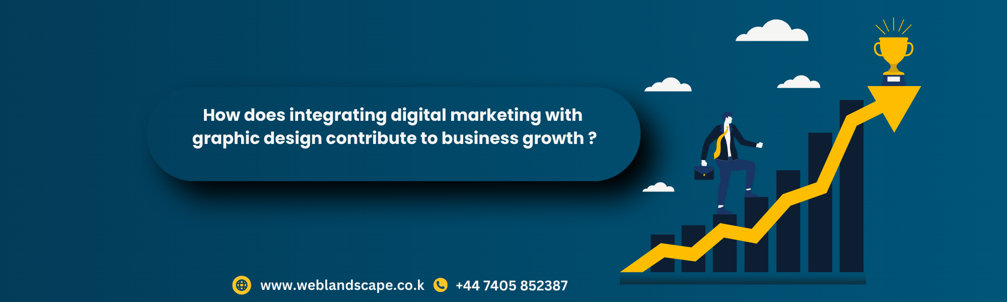 How does integrating digital marketing with graphic design contribute to business growth?
